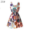 Bohemian Geometric Sunburst Chiffon Summer Dress