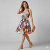 Bohemian Geometric Sunburst Chiffon Summer Dress