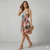 Bohemian Geometric Sunburst Chiffon Summer Dress