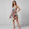 Bohemian Geometric Sunburst Chiffon Summer Dress