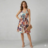 Bohemian Geometric Sunburst Chiffon Summer Dress