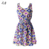 Bohemian Tribal Diamond Print Chiffon Summer Dress