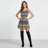 Bohemian Zig Zag Chevron Chiffon Summer Dress