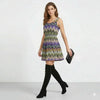 Bohemian Zig Zag Chevron Chiffon Summer Dress