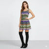 Bohemian Zig Zag Chevron Chiffon Summer Dress