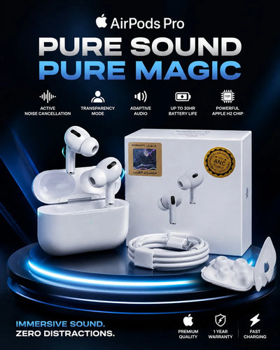 ANC TWS Wireless Earbuds with Type-C Charging | Apple Pro Style Earbuds | Premium Sound & Touch Control