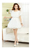Cut Shoulder Chiffon Summer Dress Faux Twinset Casual Style