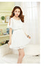 Cut Shoulder Chiffon Summer Dress Faux Twinset Casual Style