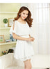 Cut Shoulder Chiffon Summer Dress Faux Twinset Casual Style
