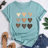 Cute Heart DTF Printed T Shirt Women Summer Top