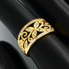 Floral Gold Plated Ring Women CZ Butterfly Statement