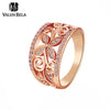 Floral Gold Plated Ring Women CZ Butterfly Statement