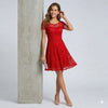 Floral Lace Short Sleeve Mini Dress Summer Party Casual