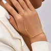 Gold Finger Bracelet Hand Chain Adjustable Ring Pack of 2