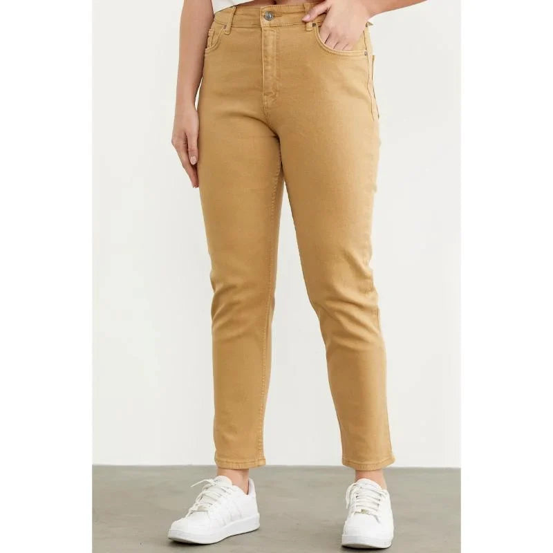 High Rise Stretch Skinny Pants Women Slim Fit Trousers