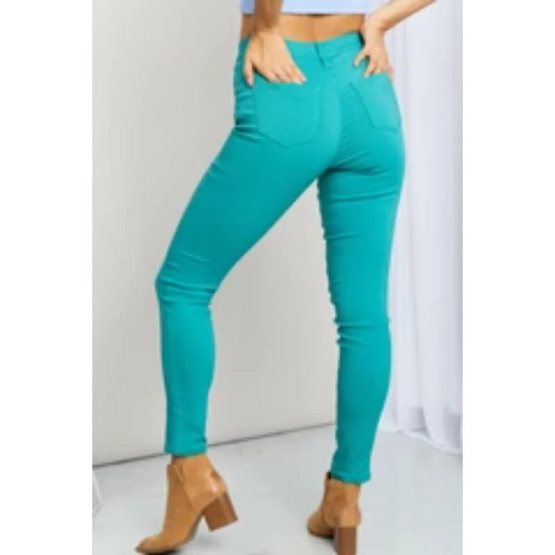 High Rise Stretch Skinny Pants Women Slim Fit Trousers