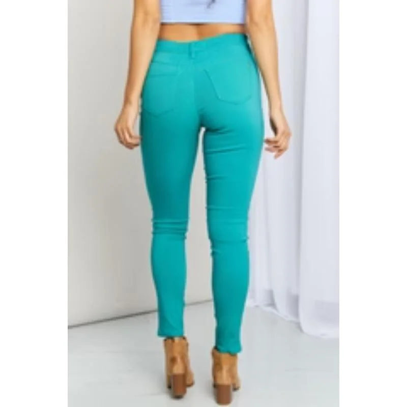 High Rise Stretch Skinny Pants Women Slim Fit Trousers