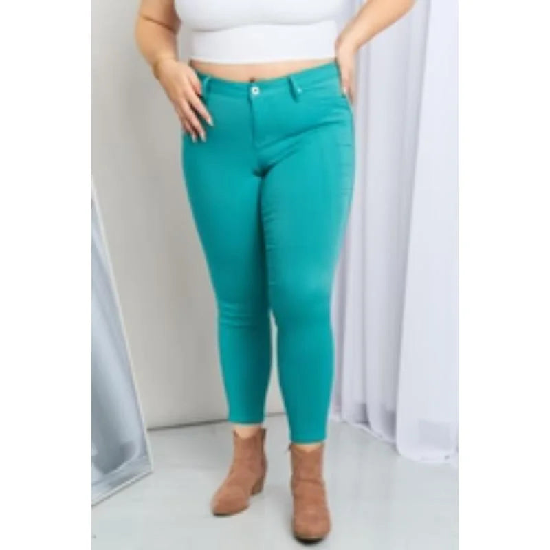 High Rise Stretch Skinny Pants Women Slim Fit Trousers