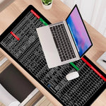 Extra Large Keyboard Mouse Mat – Shortcut Key Pattern Non-Slip Desk Pad 900×400mm