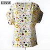 LIVA Polka Dot Geometric Chiffon Blouse Women