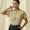 LIVA Polka Dot Geometric Chiffon Blouse Women