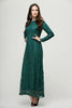 Vintage Lace Long Sleeve Maxi Kaftan Dress Women
