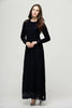 Vintage Lace Long Sleeve Maxi Kaftan Dress Women