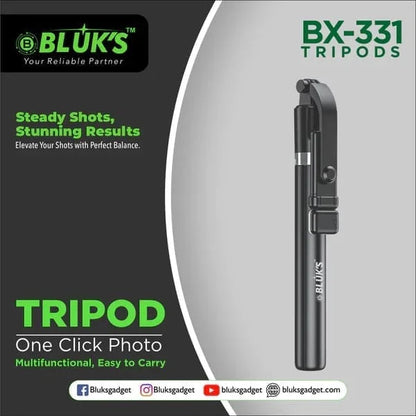 Selfie Stick with Tripod Stand | Bluetooth Remote | Adjustable & Foldable Design