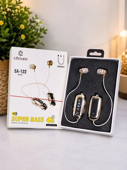 Uteam SA-122 Magnetic Wireless Earphones | Super Bass, 48 Hours Battery, Hi-Fi Sound