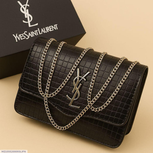 YSL Inspired Crossbody Bag | Gold Chain Stylish Handbag