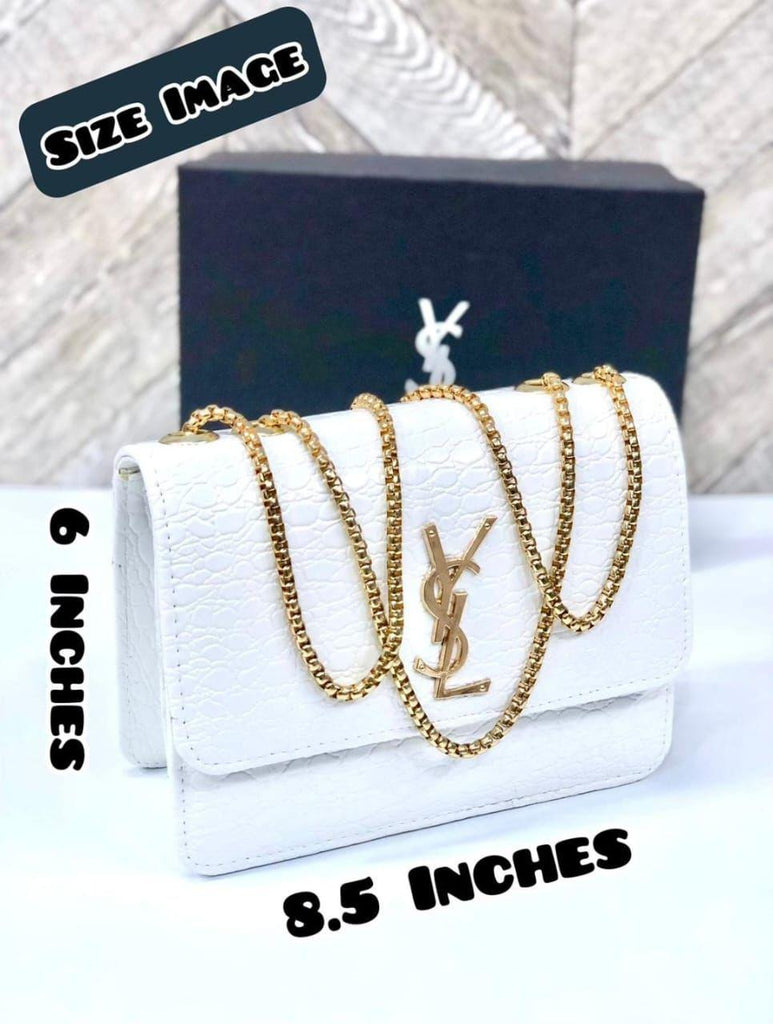 YSL Inspired Crossbody Bag | Gold Chain Stylish Handbag