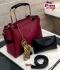 Style Handbag Set | Navy Blue Mustard Bag with Scarf