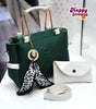 Style Handbag Set | Navy Blue Mustard Bag with Scarf