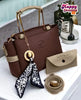 Style Handbag Set | Navy Blue Mustard Bag with Scarf