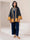 Blue Embroidered Cotton Gown Suit 3 Piece | Women Dress Set