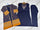 Blue Embroidered Cotton Gown Suit 3 Piece | Women Dress Set