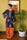 Blue Embroidered Lawn Kurta Set | Women Orange Trouser Suit