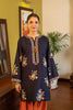 Blue Embroidered Lawn Kurta Set | Women Orange Trouser Suit
