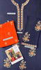 Blue Embroidered Lawn Kurta Set | Women Orange Trouser Suit