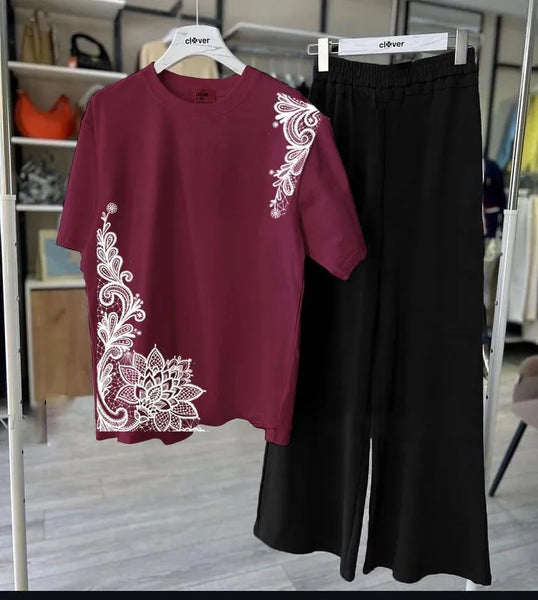 Women Jersey Printed Night Suit 2 Piece | Comfortable Sleepwear