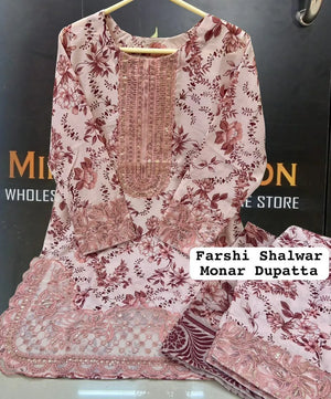 Women Stitched Lawn Printed Suit 3 Piece | Summer Dress Set