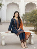 Blue Embroidered Lawn Suit 3 Piece | Women Dress with Dupatta
