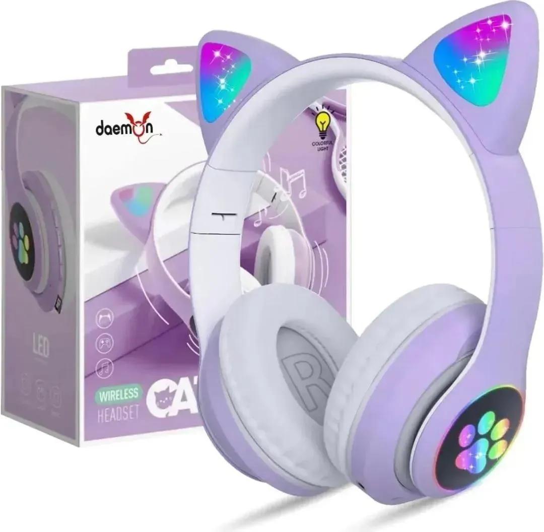 Cat Ear LED Headphones | Multicolor Wireless Headphones for Teens