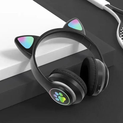 Cat Ear LED Headphones | Multicolor Wireless Headphones for Teens