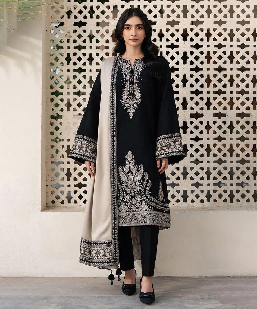 Black Embroidered Lawn Suit 3 Piece | Women Suit with Dupatta