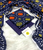 Blue Printed Lawn 3 Piece Suit | Chunri Style Shirt Trouser Dupatta