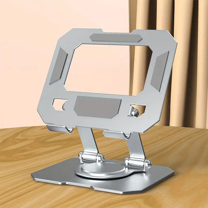 360° Rotating Metal Tablet & Mobile Stand – Foldable Adjustable Cooling Desk Holder