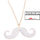 Mustache Pendant Set of 2 Golden Chain Necklace