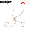 Mustache Pendant Set of 2 Golden Chain Necklace