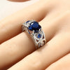 Heart Shaped Sapphire Ring | Luxury Engagement Crystal Ring